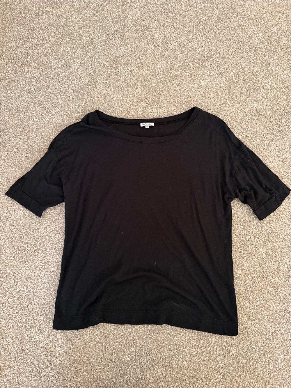 Splendid Black Short Sleeve Crewneck Tee